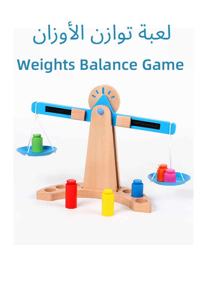 Wooden Montessori Balance Scale for Kids | 6-Weight Math Learning Toy, STEM Educational Counting & Sorting Game | Classroom & Homeschool Toys for Ages 3-8