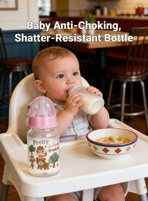 125ml Newborn Baby Bottle, Anti-Choke & Leak-Proof Large Capacity PP Bottle