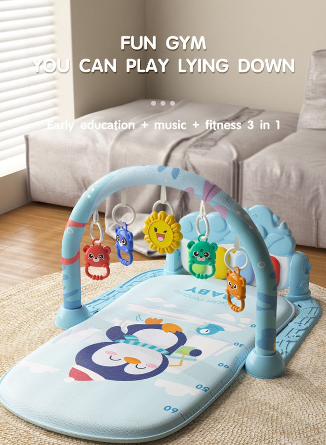Baby Activity Mat Musical Activity Centre Baby Piano Activity Mat Newborn, Toddler and Infant Tummy Time Training Mat Penguin Design