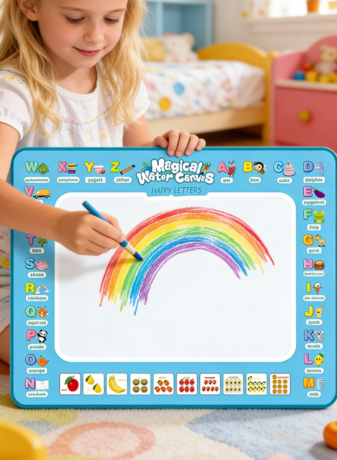 Large Magic Water Canvas Water Magic Learning Blanket Water Writing Cloth Children's Drawing Super Size Clean Water Repeated Graffiti Water Painting Blanket