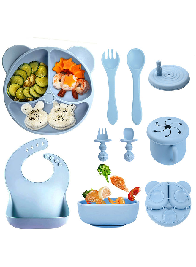 10-Piece 100% Food-Grade Silicone Baby Feeding Set