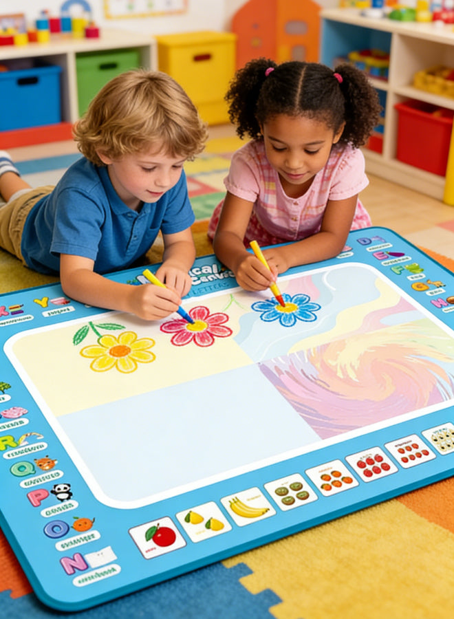 Large Magic Water Canvas Water Magic Learning Blanket Water Writing Cloth Children's Drawing Super Size Clean Water Repeated Graffiti Water Painting Blanket