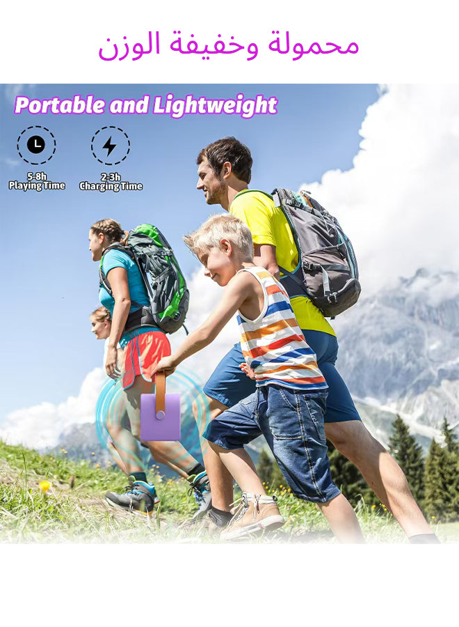 Children's Colorful LED Bluetooth Mini Karaoke, Portable Wireless Children's Karaoke Machine with Microphone