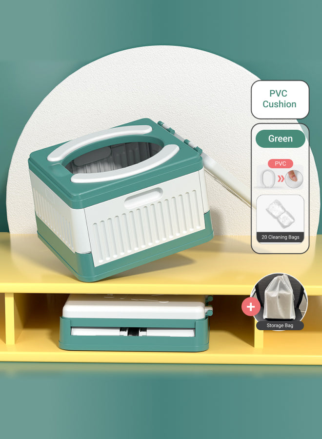 Foldable Portable Potty Seat for Kids (1-6 Years) - Anti-Slip Stable Travel Toilet with Disposable Bags, Ideal for Camping, Car Trips & Home Potty Training