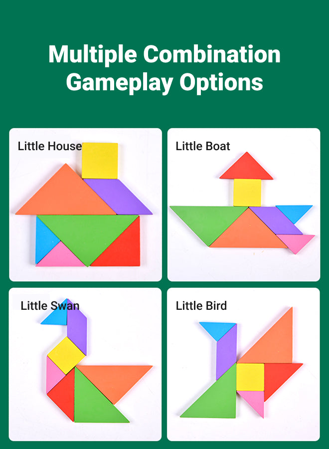 Montessori Toy Set (Suitable for Boys and Girls), 6-Piece Wooden Toy Collection: Wooden Xylophone, Rainbow Tower, Four-Pillar Spinner and more.