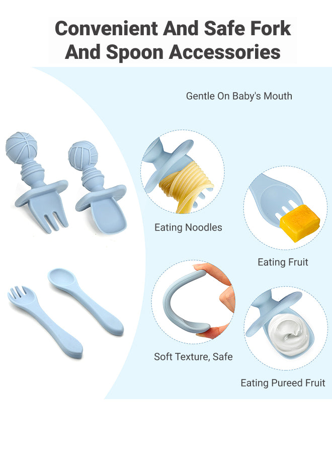 10-Piece 100% Food-Grade Silicone Baby Feeding Set