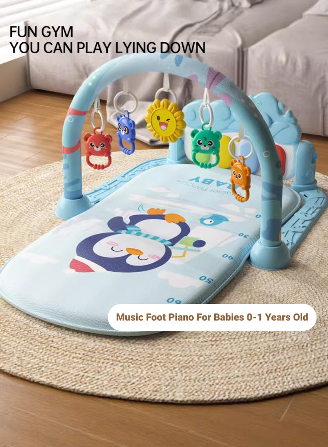 Baby Activity Mat Musical Activity Centre Baby Piano Activity Mat Newborn, Toddler and Infant Tummy Time Training Mat Penguin Design