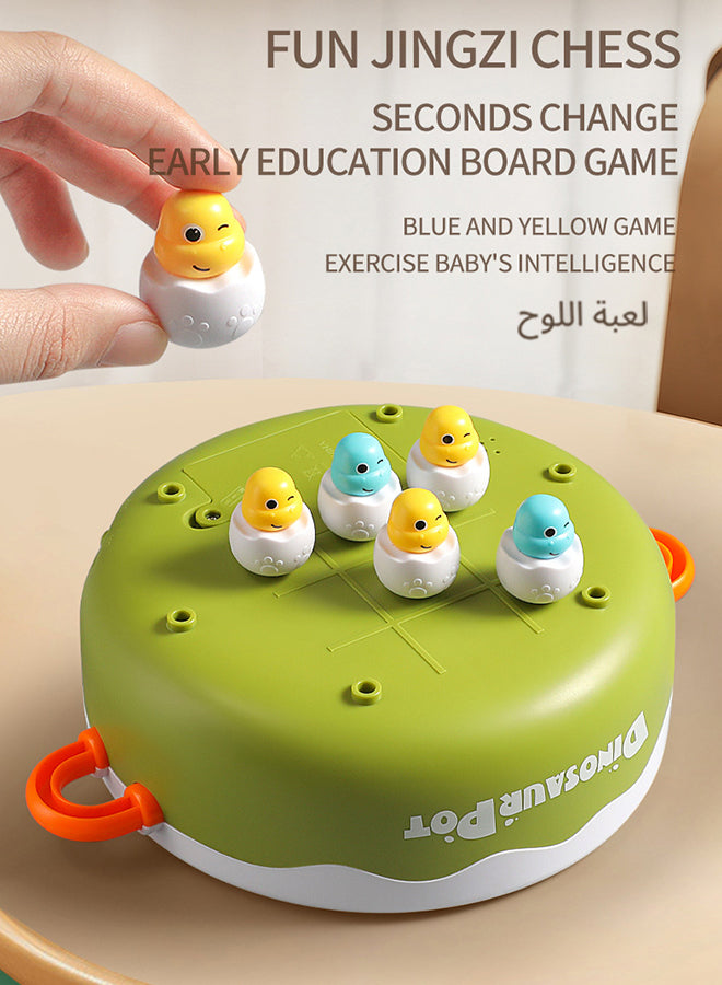 Montessori Dinosaur Toys for Toddlers 3-12 - 4-in-1 Fishing/Bowling/Catapult/Board Game Set  Focus Training & Fine Motor Skills Activity