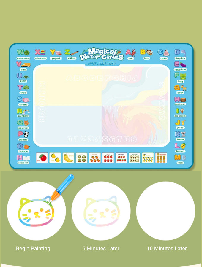 Large Magic Water Canvas Water Magic Learning Blanket Water Writing Cloth Children's Drawing Super Size Clean Water Repeated Graffiti Water Painting Blanket