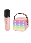 Children's Colorful LED Bluetooth Mini Karaoke, Portable Wireless Children's Karaoke Machine with Microphone