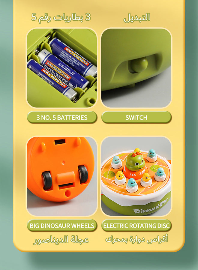 Montessori Dinosaur Toys for Toddlers 3-12 - 4-in-1 Fishing/Bowling/Catapult/Board Game Set  Focus Training & Fine Motor Skills Activity