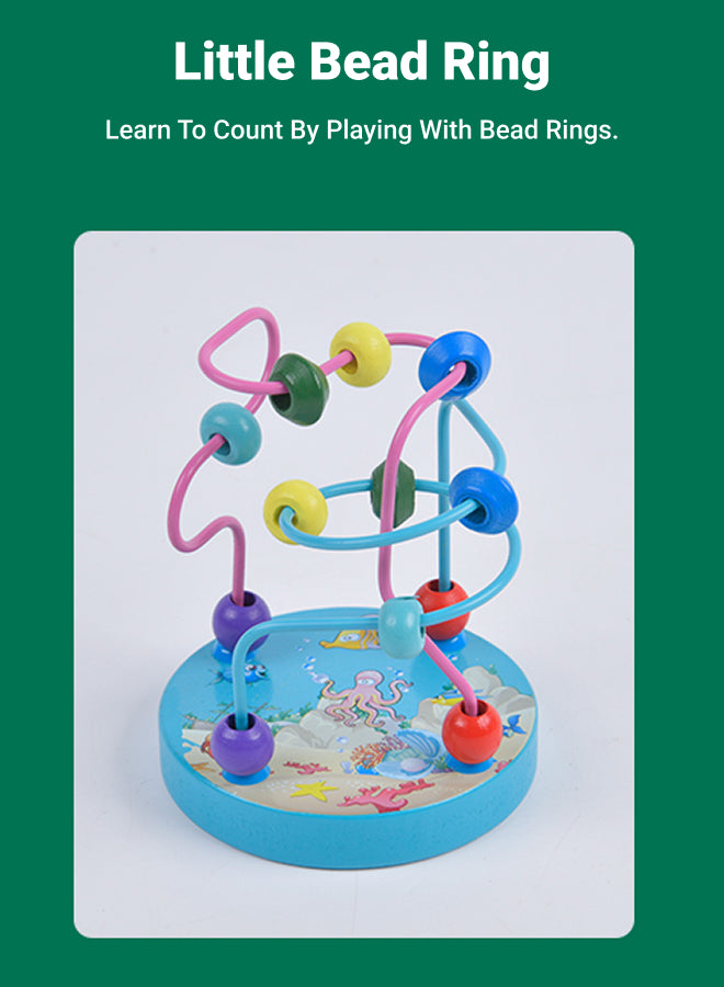 Montessori Toy Set (Suitable for Boys and Girls), 6-Piece Wooden Toy Collection: Wooden Xylophone, Rainbow Tower, Four-Pillar Spinner and more.